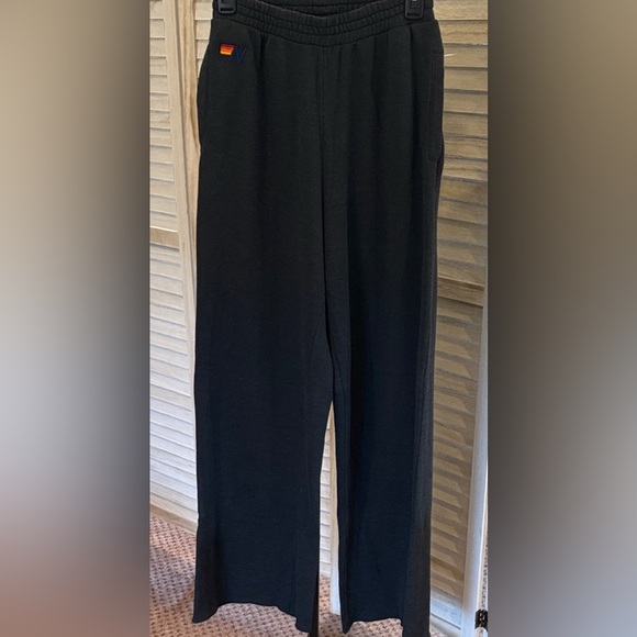 2pc🔥Aviator Nation Set 5 Stripe Hoodie & Gray Wide Leg Sweatpants Set Medium USA - Picture 10 of 10